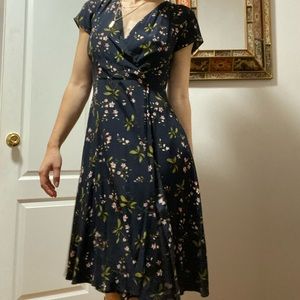 Ann Taylor Floral Wrap Dress